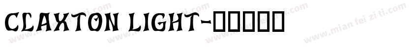 Claxton Light字体转换